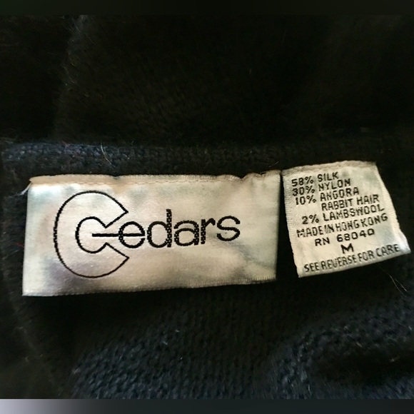 Vintage Sequin & Beaded Cedars Black Knit Dress Sweater Size: M - Picture 11 of 14